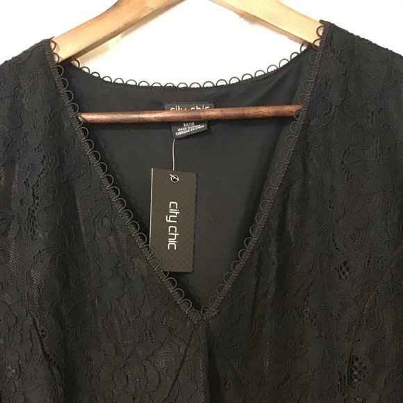 City Chic High Born Lace Top - Picture 5 of 8